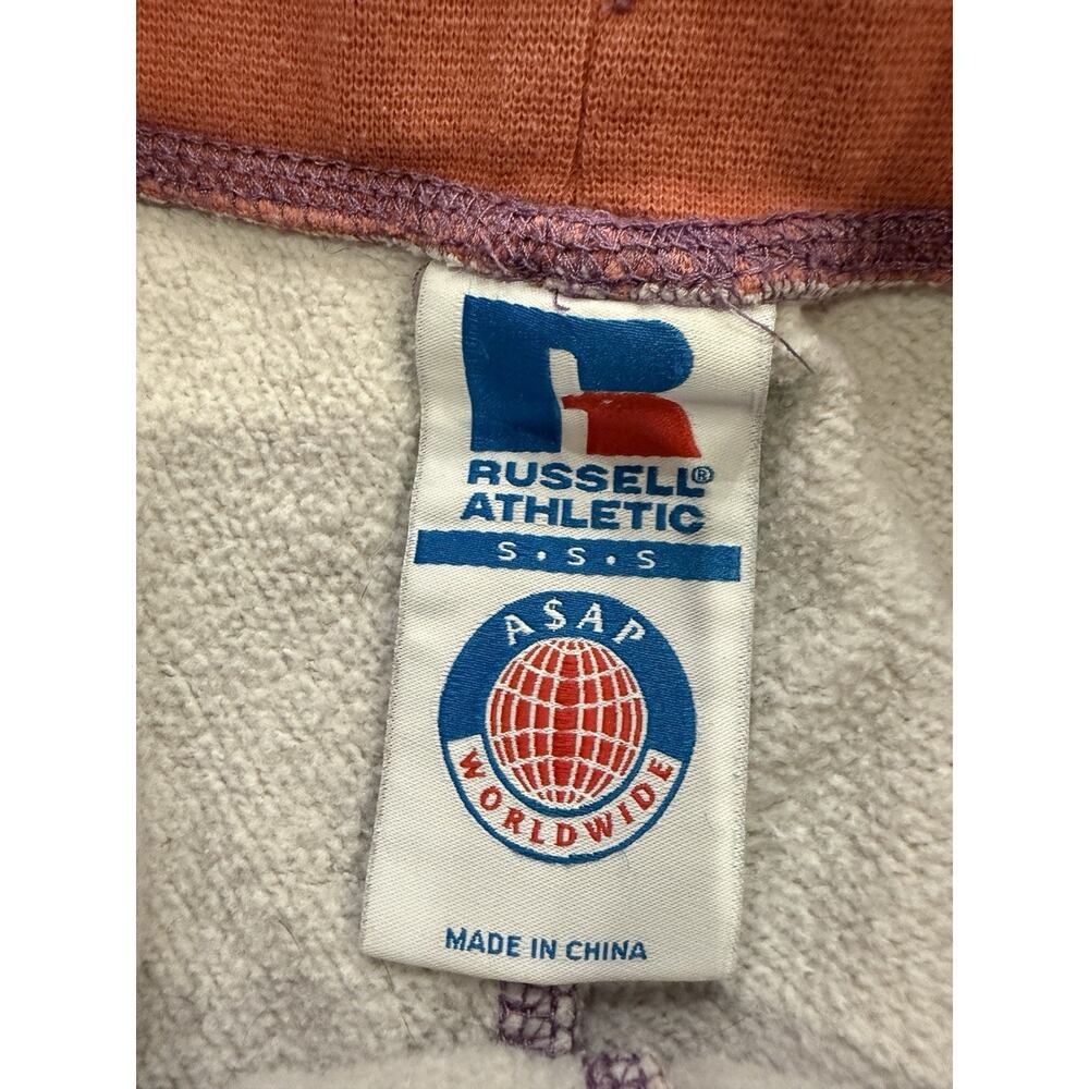 ASAP Worldwide X Russell Athletic Mens Orange Purple Sweatpants Size S Small - Picture 7 of 11